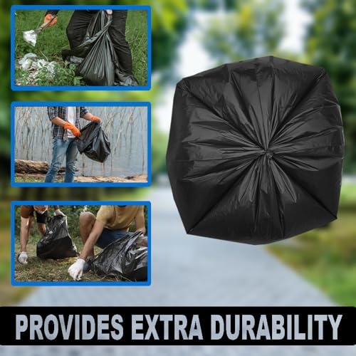 Ella Garbage Bags 19x21 Inches Medium 180 Bags 6 Rolls | Leak Proof & Tear Resistant Trash Bags for Kitchen Home & Commercial Use | Dustbin Bags For Dry & Wet Waste With Free Check Duster Cloth -Black - Image 5