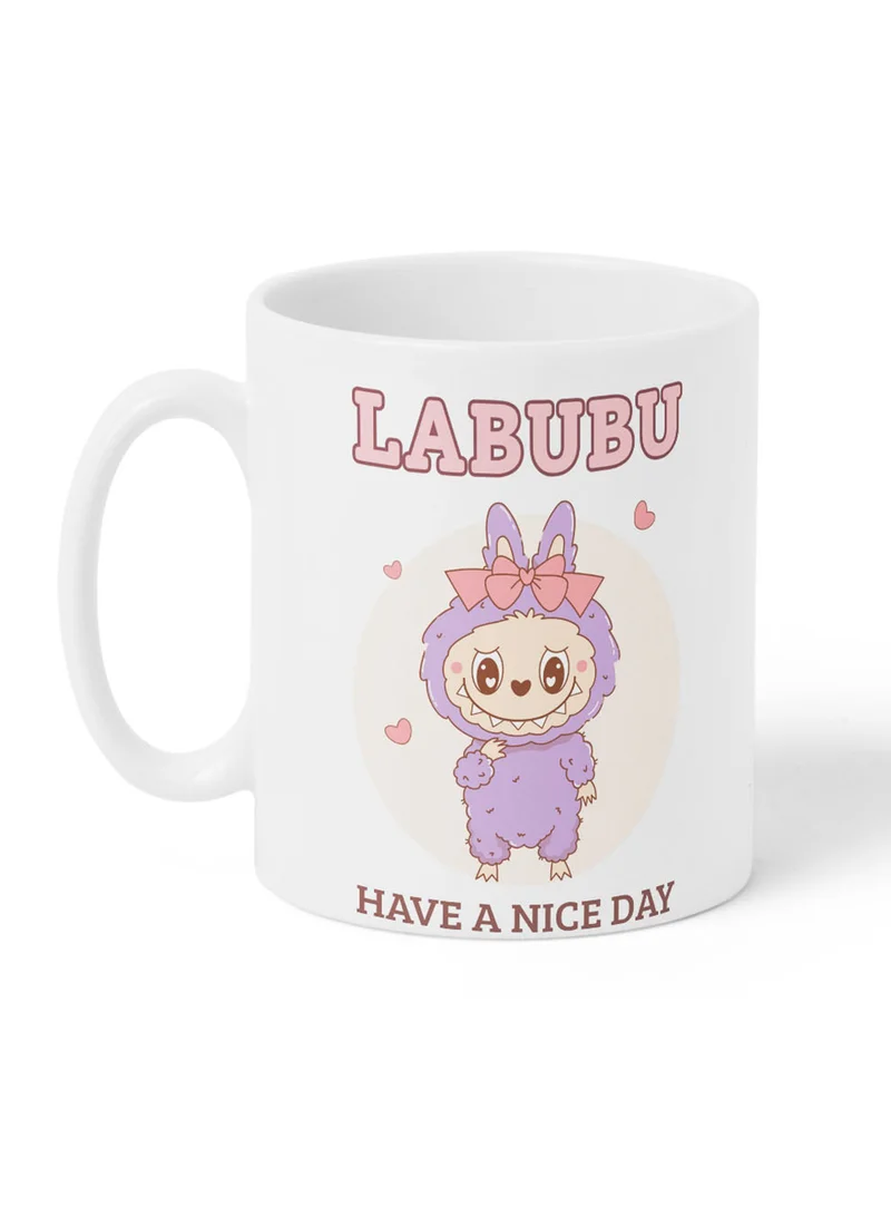 لوحة كوب ١١ أونصة من السيراميك بتصميم مطبوع على الجانبين