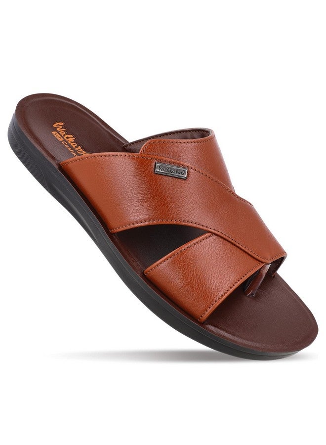 Walkaroo WALKAROO WE1325 Mens Sandal For Casual Wear and Regular Use - Brown - Image 1