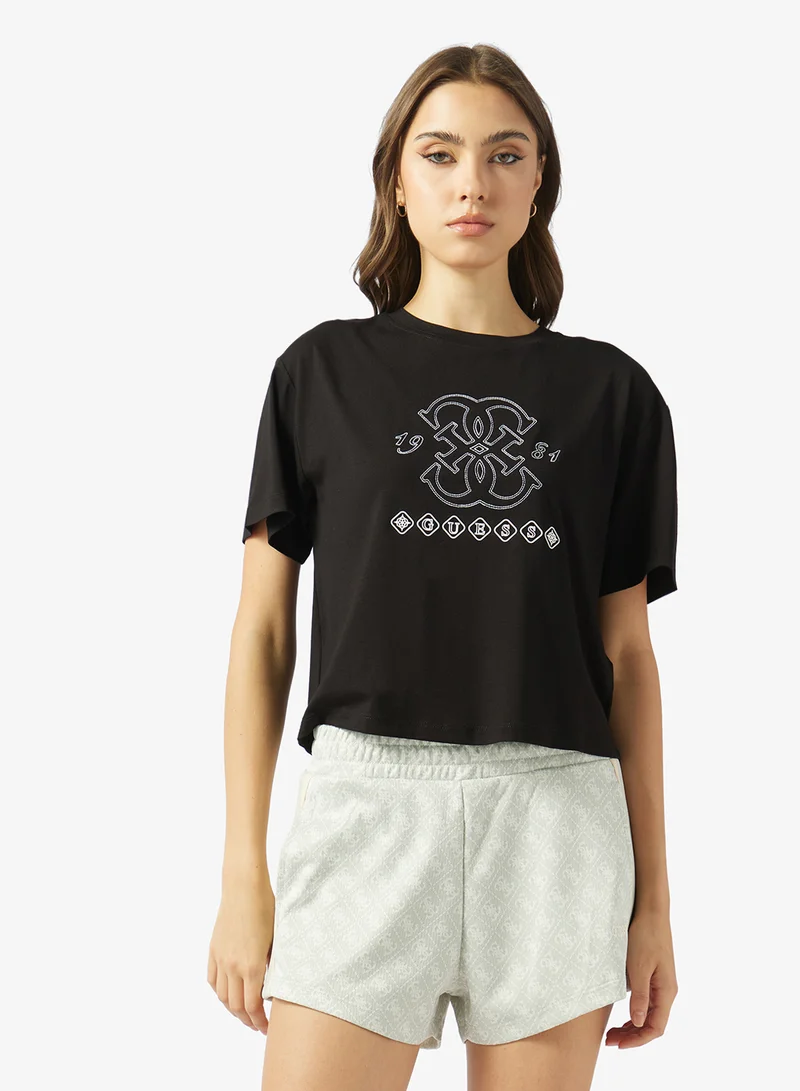 GUESS Crew Neck Boxy T-Shirt
