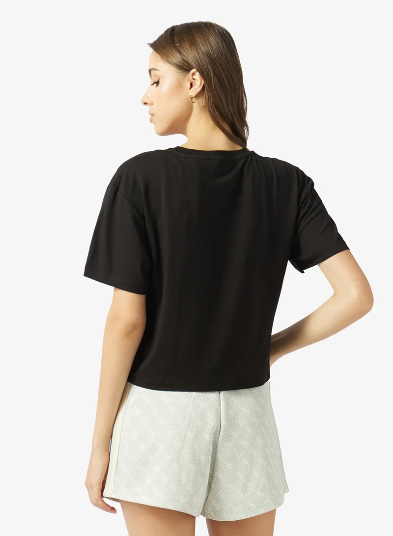 GUESS Crew Neck Boxy T-Shirt