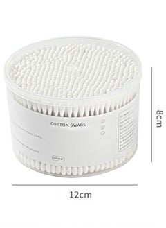 ZCM-HAPPY 2000 PCS Double-Headed Cotton Swabs - Disposable, Soft, Multipurpose for Ear Cleaning, Baby Care and Makeup Removal (Double Head Round)  - Image 2