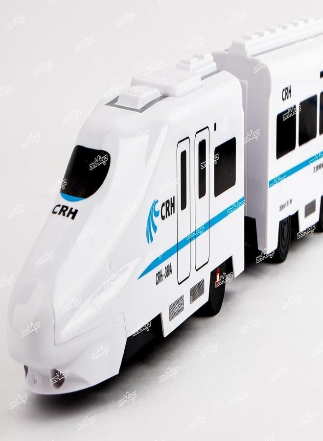 Space Enterprises Toyz Kids Express Bullet Train Toy with Remote Control, Lights and Sounds, Rechargeable EMU Train Model Toy for Kids Boys Girls (White) - Image 2