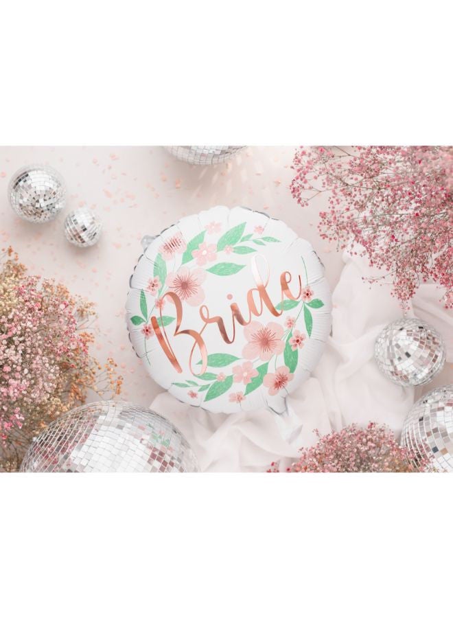 PartyDeco Foil balloon Flower Bride 45cm, white - Image 2