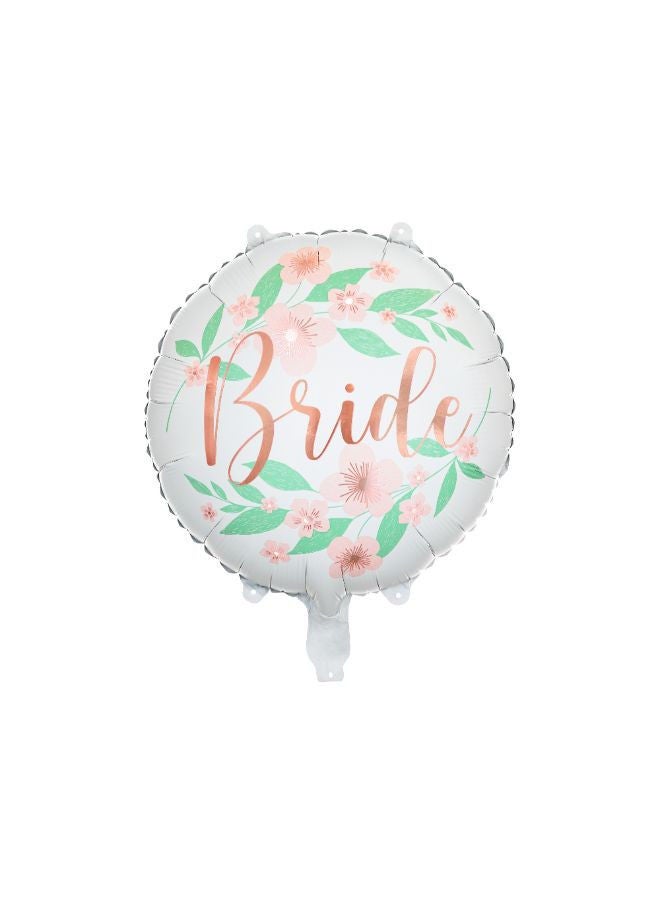 PartyDeco Foil balloon Flower Bride 45cm, white - Image 1