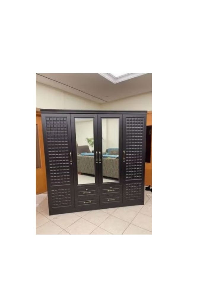 Galaxy Design Galaxy Design 4 Door Wooden Wardrobe Cabinet Cupboard Engineered Wood Perfect Modern Stylish Heavy Duty 