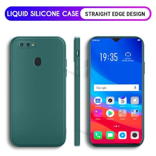 LIRAMARK Silicone Soft Back Cover Case for Oppo F9/F9 Pro/A5/A5s/A7/A11k/A12/Realme 2/2 Pro/U1 (Green) - Image 3