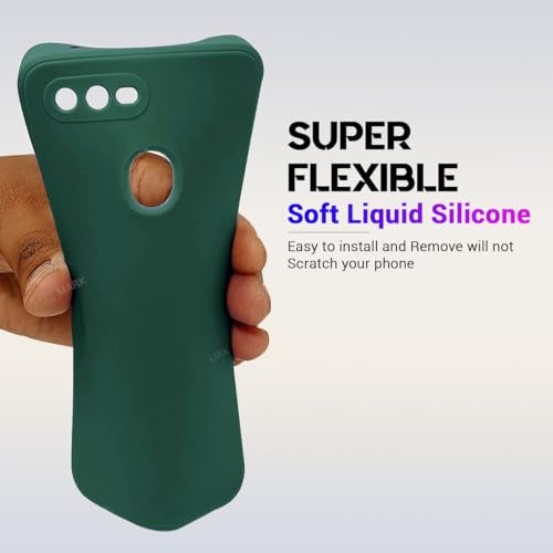 LIRAMARK Silicone Soft Back Cover Case for Oppo F9/F9 Pro/A5/A5s/A7/A11k/A12/Realme 2/2 Pro/U1 (Green) - Image 4