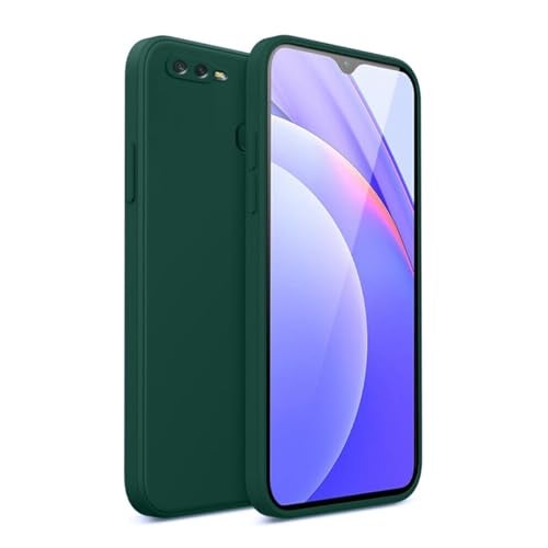LIRAMARK Silicone Soft Back Cover Case for Oppo F9/F9 Pro/A5/A5s/A7/A11k/A12/Realme 2/2 Pro/U1 (Green) - Image 1