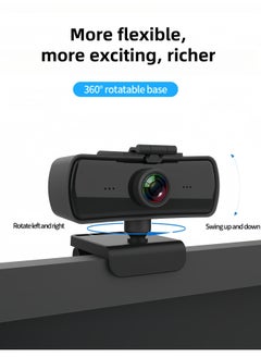 LAYRA 2K HD Computer Webcam for PC and Laptop with Built-in Microphone USB Streaming Conference Home Camera  - Image 4