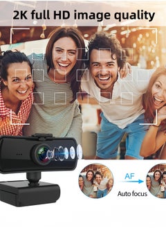 LAYRA 2K HD Computer Webcam for PC and Laptop with Built-in Microphone USB Streaming Conference Home Camera  - Image 2