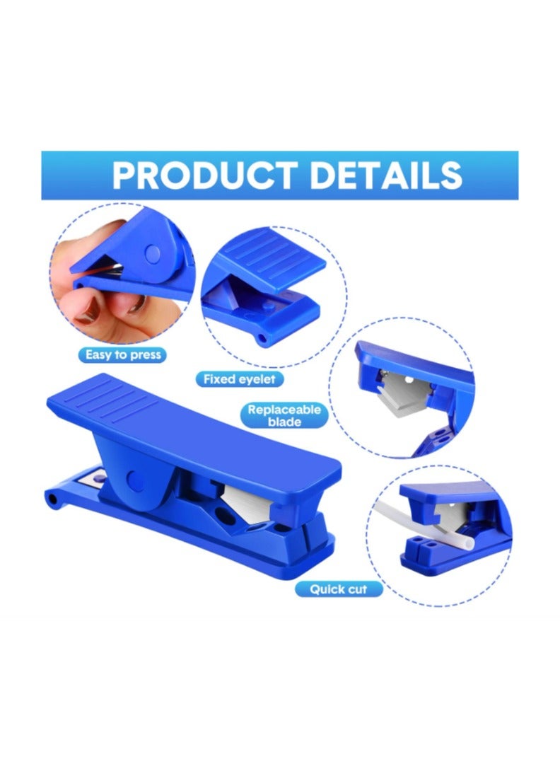 Yakumuz PTFE Plastic Tubing Cutter Yakumuz Hose Tube Cutter Pipe Cutter Accurate Tube Cutting Tool for Nylon PVC PU Tube and Hose Cut up to 3/4 Inch OD Tube (Blue, 3 Pieces) - Image 2