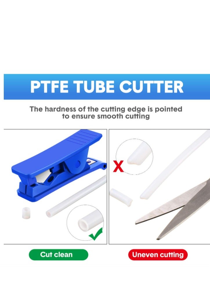 Yakumuz PTFE Plastic Tubing Cutter Yakumuz Hose Tube Cutter Pipe Cutter Accurate Tube Cutting Tool for Nylon PVC PU Tube and Hose Cut up to 3/4 Inch OD Tube (Blue, 3 Pieces) - Image 4