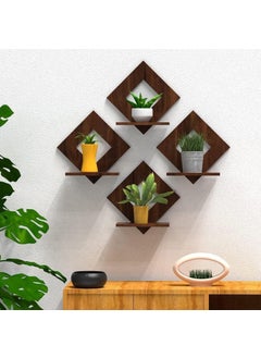 Webelkart Webelkart Premium Wooden Wall Shelf Shelves Art Hanging Decor for Wall Diwali Decoration Items Home Decor - Floating Display Rack Shelves Artwork for Living Room Kitchen Bedroom Ideal for Gifting  - Image 1