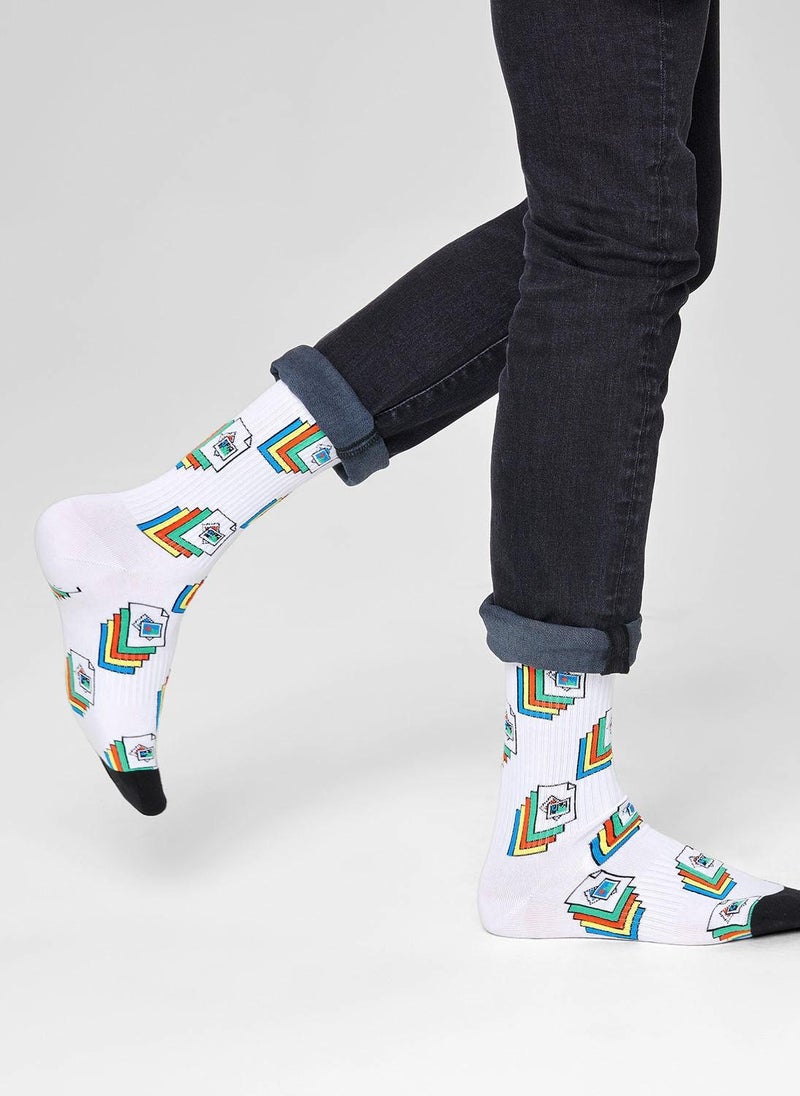 Happy Socks PHOTOS THIN CREW SOCK - Image 3