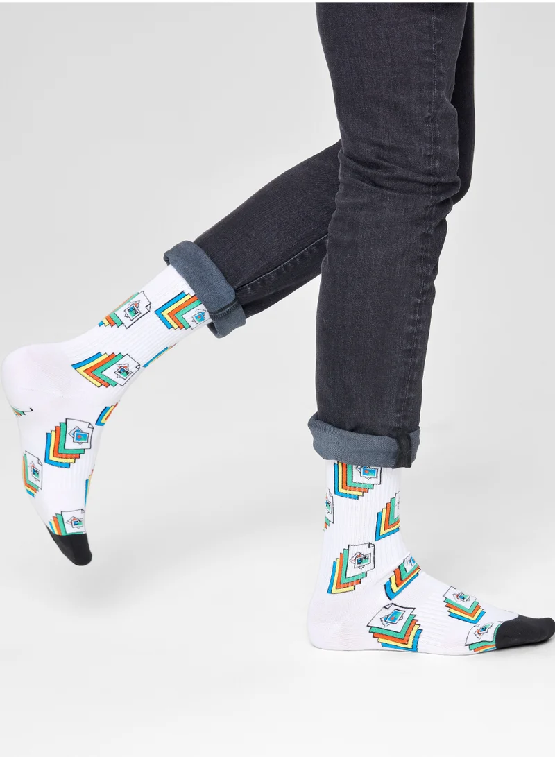 Happy Socks PHOTOS THIN CREW SOCK