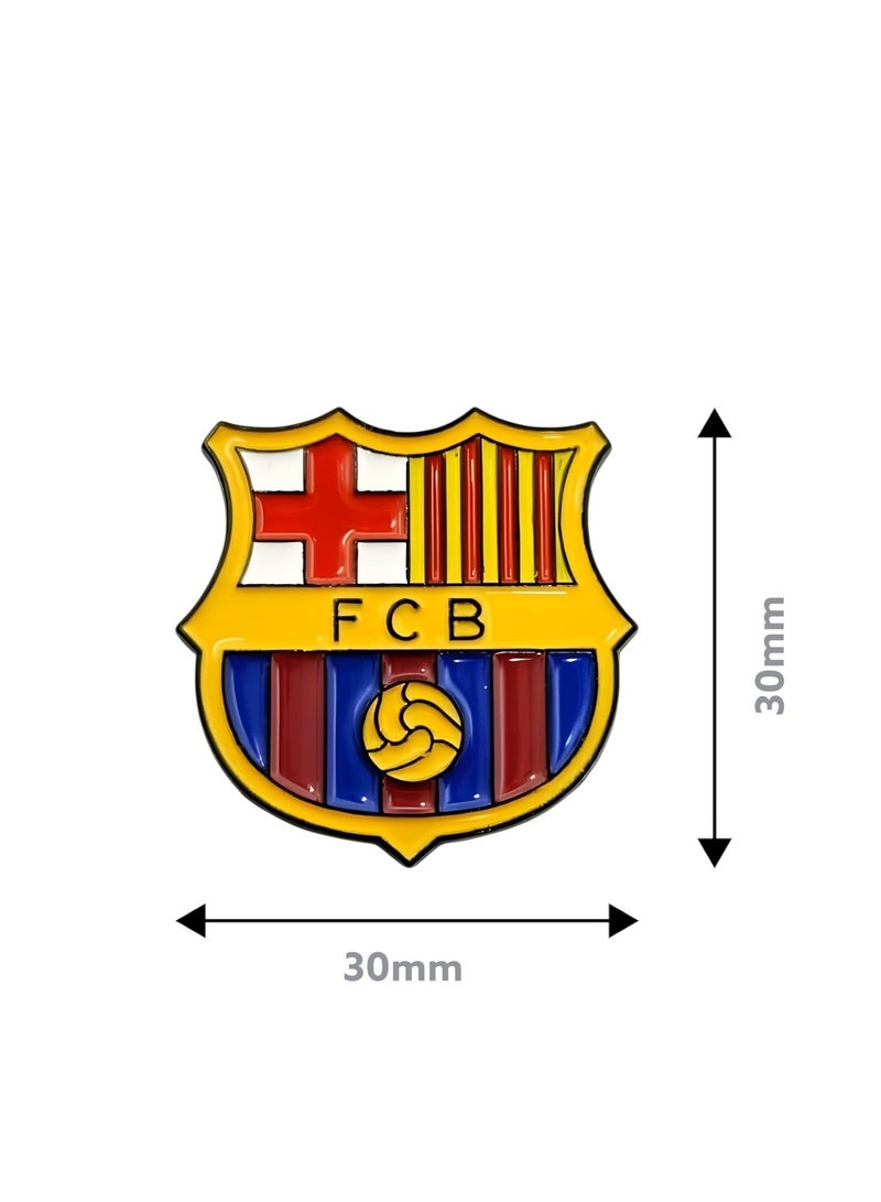 4 Pieces Barcelona FC Metal Sticker 3x3cm (Set of 4), Phone & Laptop Decorative Badge - Image 3
