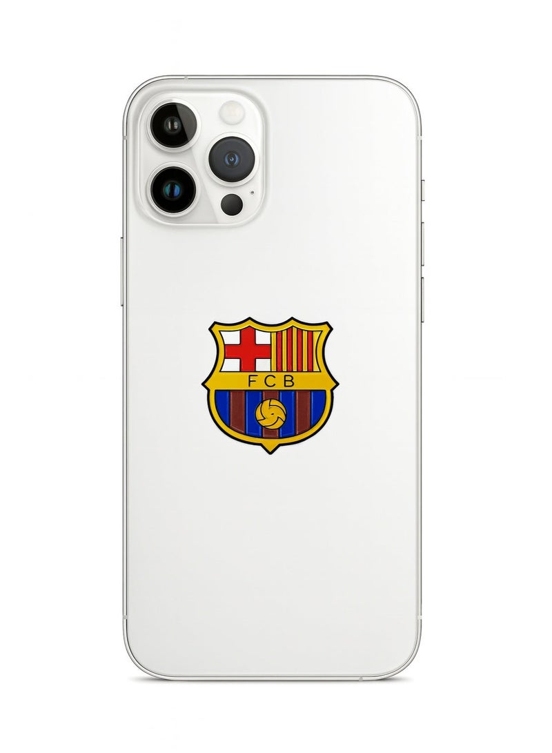 4 Pieces Barcelona FC Metal Sticker 3x3cm (Set of 4), Phone & Laptop Decorative Badge - Image 4