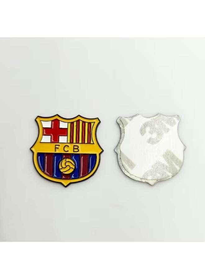4 Pieces Barcelona FC Metal Sticker 3x3cm (Set of 4), Phone & Laptop Decorative Badge - Image 2
