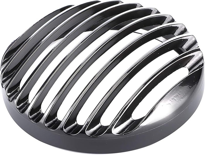 Black Front Grill Cover 5 75in Mesh Guard For Harley XL 1200 883 2004 2014 - Image 1