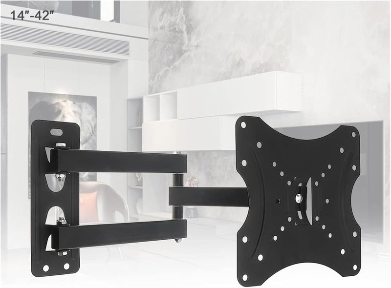 Bectro Full Motion TV Wall Mount for 14-42 Inch Screens | Articulating Arm Extension | Tilt & Swivel for LED, LCD, OLED Flat Panel TVs | Low Profile, Space Saving | Max VESA 200x200mm | 35 Kg Capacity - Image 2