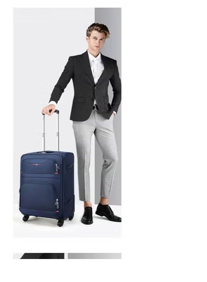 keke 4 Piece Blue Softside Spinner Luggage Set Expandable Travel Suitcases with Telescoping Handles & 360° Wheels  - Image 5