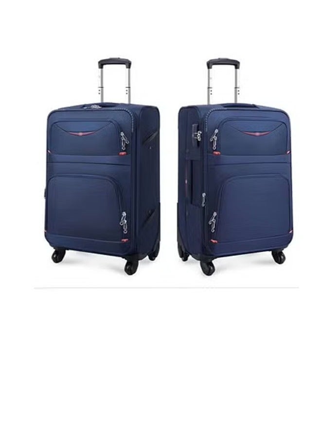 keke 4 Piece Blue Softside Spinner Luggage Set Expandable Travel Suitcases with Telescoping Handles & 360° Wheels  - Image 4