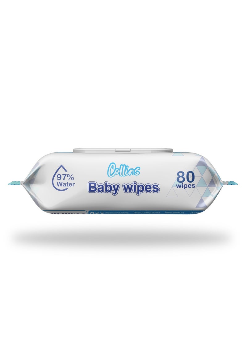Collins Collins Baby Wipes - 80 Sheets Per Pack, Bulk Pack (Total 320 Wipes) | Ultra Thick & Soft | Alcohol-Free | Kills 99.9% Germs | Refreshing & Scented Cleaning Wipes  - Image 2