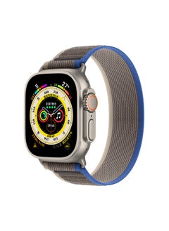 For Apple Watch 10 Wild Trail Loop Strap For Apple Watch Ultra2 Nylon Strap IWatch-Color:3#Blue With Gray S10/42/41/40/38