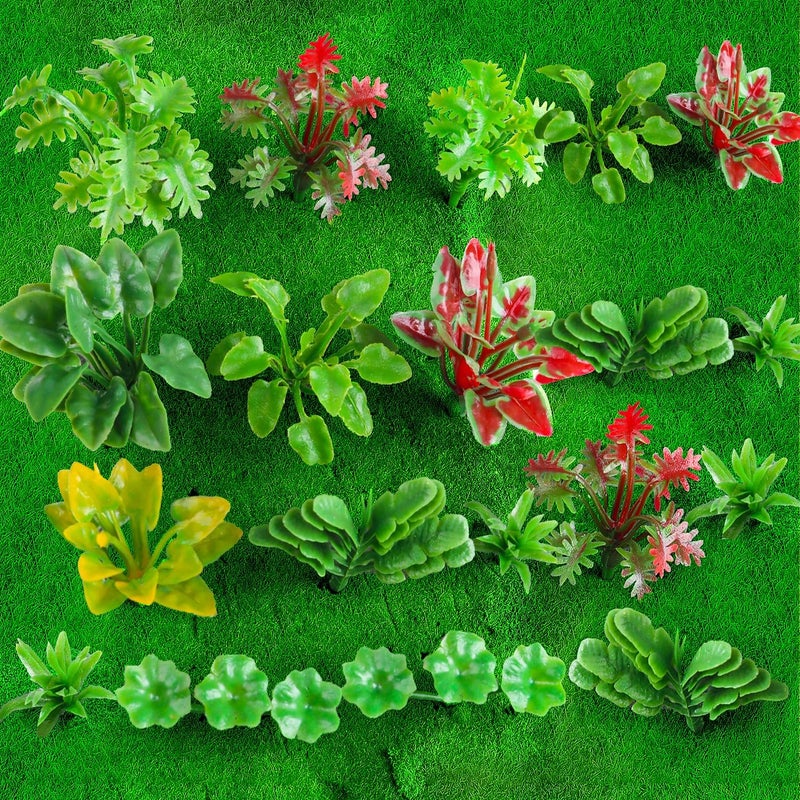 FOIMAS 100pcs Miniature Plant Set - Mini Trees, Flowers, Shrubs for Fairy Garden, Diorama, Train Scenery, Sand Architecture Model Craft Supply - Image 1