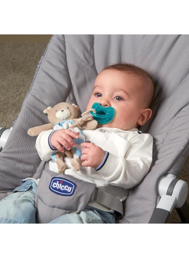 شيكو لهاية شيكو فيزيوفورما 100% سيليكون ناعم قطعة واحدة للأطفال من 16-24 شهر | خالية من BPA واللاتكس | علبة قابلة لإعادة الاستخدام | أزرق/أخضر، 2 حزمة - Image 2