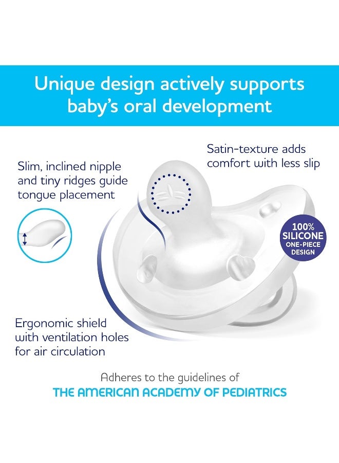 شيكو لهاية شيكو فيزيوفورما 100% سيليكون ناعم قطعة واحدة للأطفال من 16-24 شهر | خالية من BPA واللاتكس | علبة قابلة لإعادة الاستخدام | أزرق/أخضر، 2 حزمة - Image 5