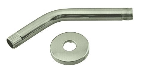Westbrass ذراع دش مثبت على الحائط Westbrass D301-1-07 1/2" IPS x 8" مع فلانج Sure Grip، نيكل ساتان - Image 5