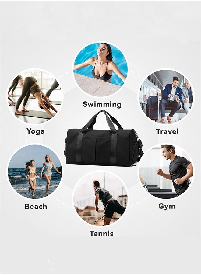 joyzzz - Black unisex wet and dry separation short-distance travel bag fitness bag large capacity - Image 1