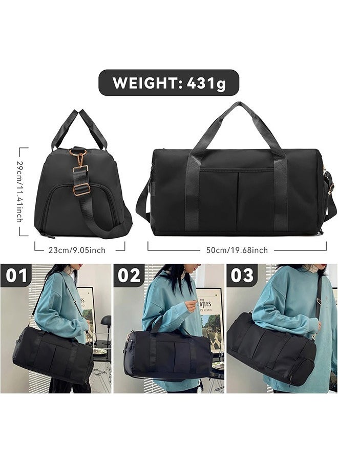 joyzzz - Black unisex wet and dry separation short-distance travel bag fitness bag large capacity - Image 1