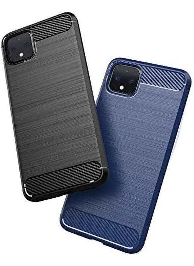 erorex - Phone Case For Google Pixel 4Xl And Tempered Glass Screen Protector Film Cover With Mobile Bumper Accessories Slim Thin Shockproof Soft Silicone Rubber Rugged Tpu Pixel4Xl 4 Xl Girls Men Blue - Image 1