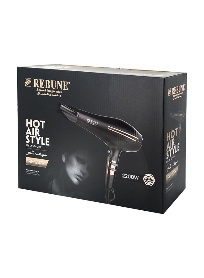 REBUNE Premium Hair Dryer Black - Image 2