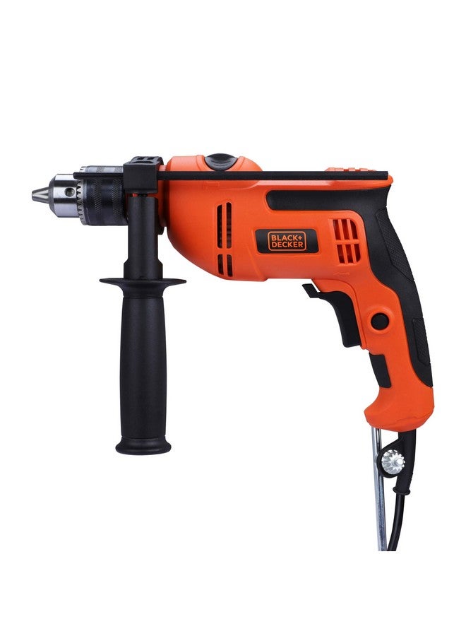 BLACK+DECKER BLACK+DECKER BED550-IN 550 W, 13mm Corded Variable Speed Ergonomic Reversible Hammer Drill with Lock On Button For Home & DIY Use for Masonry, Steel & Wood, 1 Year Warranty, ORANGE & BLACK  - Image 1