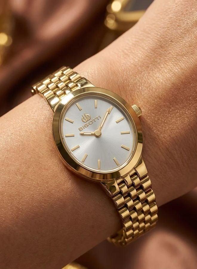 Bigotti - Quotidiano Women Watch | Stainless SteelBrass Case | Analog | Oval Dial | Mineral Glass | Japanese Quartz | Water Resistant 30 Meters - Image 2