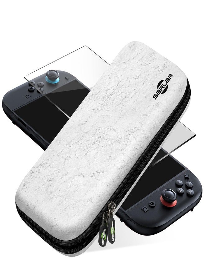 حقيبة حمل صلبة من سارلار متوافقة مع جهاز نينتندو سويتش 2 وملحقاته، لون أبيض، جهاز سويتش 2، بدون رائحة كريهة - Image 1