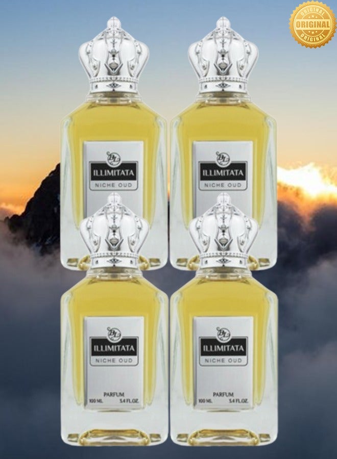 BL 4 Pieces Illimitata Niche Oud Parfum EDP 100ML - Image 1