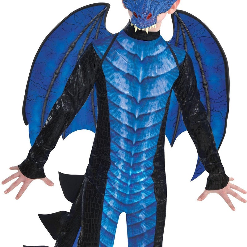 Amscan Deadly Dragon Costume for Boys, Includes Jumpsuit, Tail, and Mask, Large - Image 4