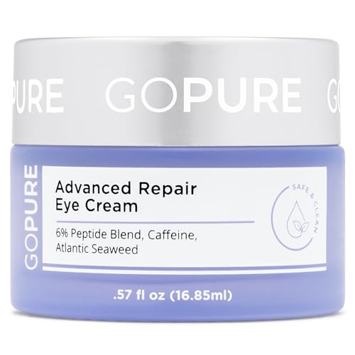 goPure Advanced Repair Eye Cream - Under Eye Cream for Puffiness, Bags, and Dark Circles, Visibly Improve the Look of Fine Lines, Wrinkles, and Crows Feet - 0.57 fl oz - Image 1