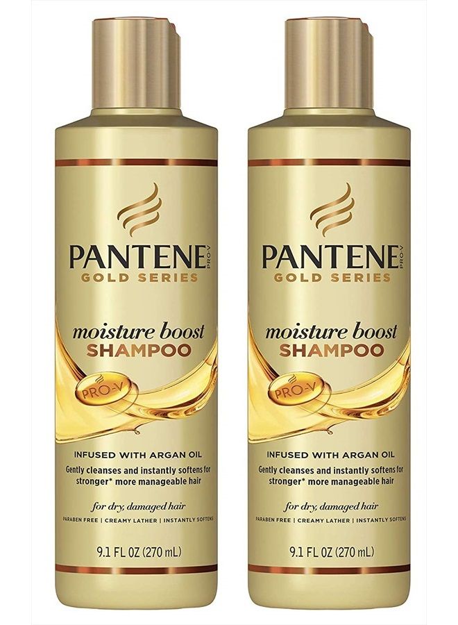 Pantene Gold Series Shampoo Moisture Boost 9.1 Ounce (270ml) (2 Pack) - Image 1