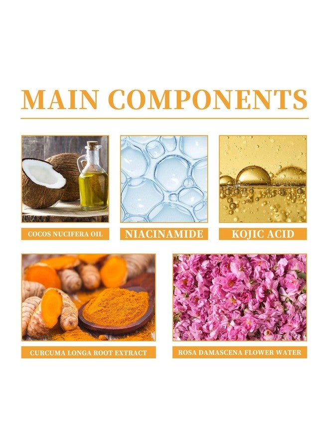 جيه آي اس كيه جي 2 قطعة من منظف الوجه بالكركم، غسول متوهج للوجه بالكركم مع فرشاة، تقشير عميق للتنظيف للنساء وجميع أنواع البشرة. - Image 4