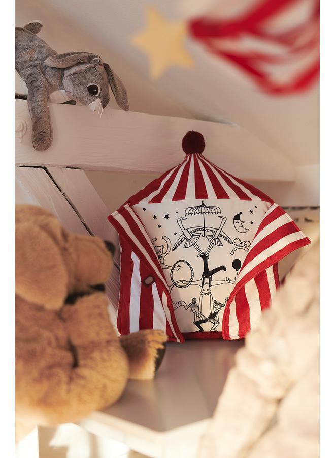 erorex Cushion, circus tent shape red/white, 48x37 cm - Image 5