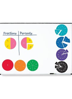 Learning Resources Double-Sided Magnetic Demonstration Rainbow Fraction Circles, Teacher aids, 51 Piece, Ages 6+,Multicolor  - Image 3