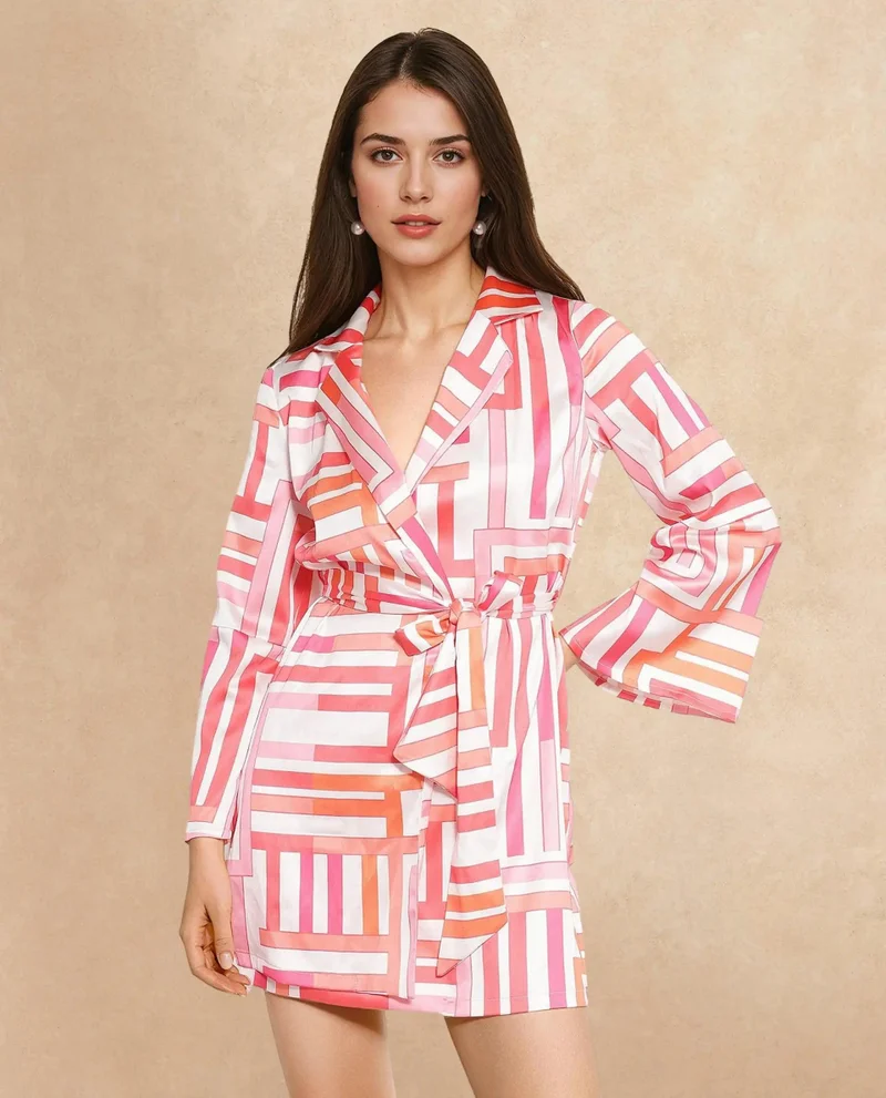ريريزم Women's Geometric Edge Mini Dress