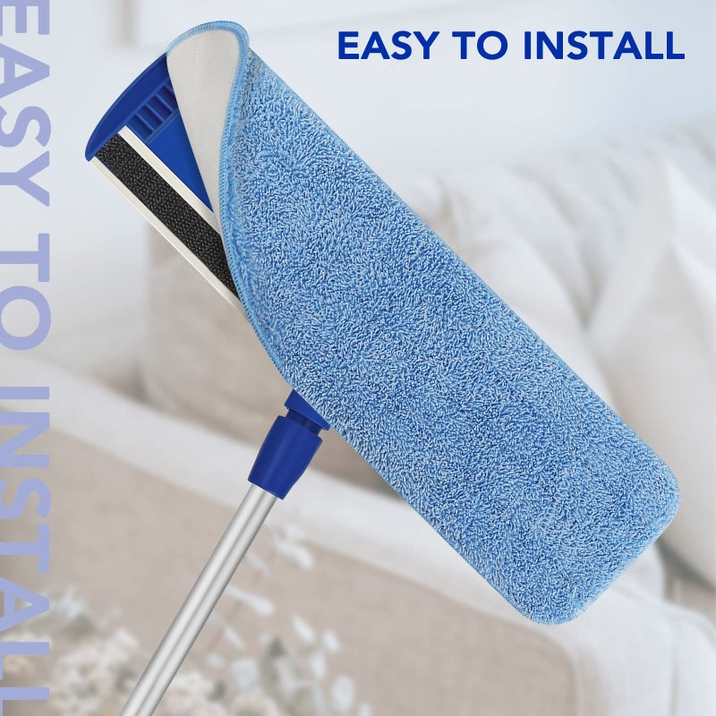 BeiLan Replacement Mop Pads Fit for Rubbermaid Commercial 18" and 17" Mop - 10 Pack Wet & Dry Commercial Cleaning Reusable Refills Fit for Any Flat System 17 and 18 Inch - Image 3