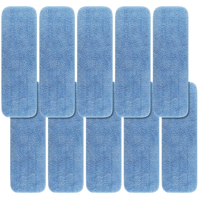 BeiLan Replacement Mop Pads Fit for Rubbermaid Commercial 18" and 17" Mop - 10 Pack Wet & Dry Commercial Cleaning Reusable Refills Fit for Any Flat System 17 and 18 Inch - Image 1